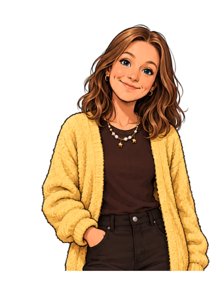 Portrait illustré de Marion, Responsable communication